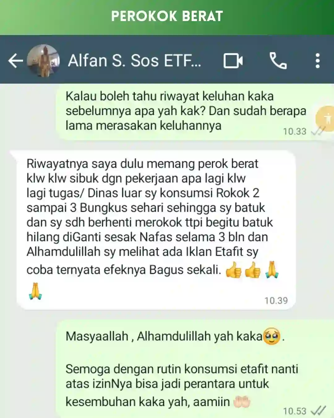 Testimoni pelanggan Etafit 2